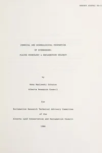 Chemical and mineralogical properties of overburden