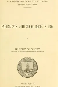 Experiments with sugar beets in 1897