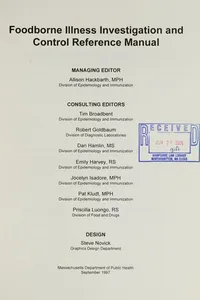 Foodborne illness investigation and control reference manual