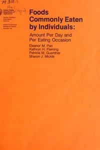 Foods commonly eaten by individuals