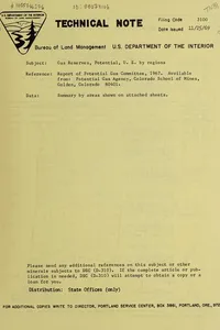 Gas reserves, potential