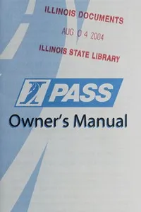 I Pass owner's manual