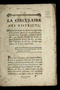 La circulaire des districts