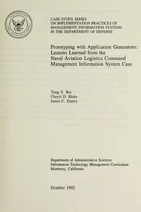 Phototyping with application generators