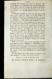 Rapport et projet de décret, sur la pose de la première pierre de la colonne de la liberté sur les ruines de la Bastille