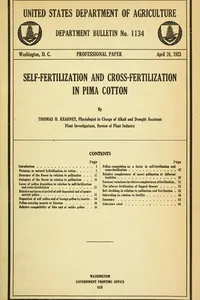 Self-fertilization and cross-fertilization in Pima cotton