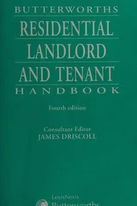 Butterworths residential landlord and tenant handbook