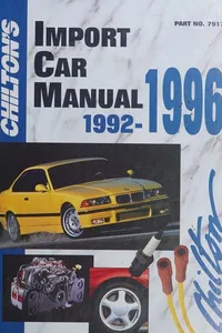 Chilton's import car manual, 1992-1996