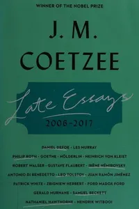 Late essays, 2006-2017