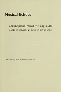 Cover of Musical echoes