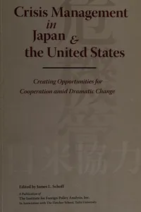 Crisis management in Japan and the United States