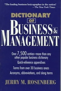 Dictionary of business and management