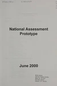 National assessment prototype