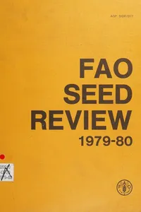 FAO seed review, 1979-80