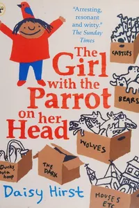 The girl with the parrot on her head