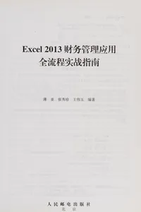Excel 2013 cai wu guan li ying yong quan liu cheng shi zhan zhi nan