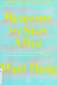 Capa de Reasons to stay alive por Matt Haig