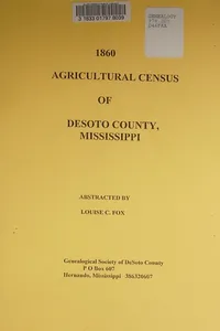 1860 agricultural census of DeSoto County, Mississippi