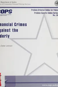 Financial crimes against the elderly