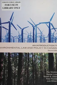 An introduction to environmental law and policy in Canada
