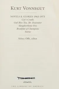 Novels & stories, 1963-1973