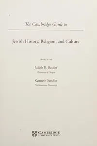 The Cambridge guide to Jewish history, religion, and culture