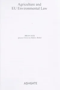 Agriculture and EU environmental law