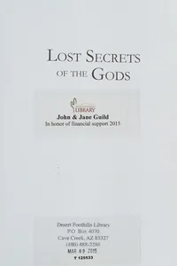 Lost secrets of the gods