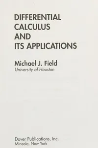 Differential calculus and its applications