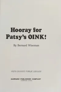 Hooray for Patsy's oink!