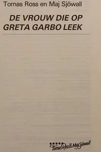 De vrouw die op Greta Garbo leek