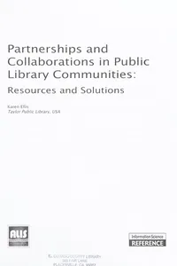 Partnerships and collaborations in public library communities