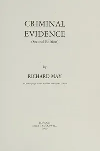 Criminal evidence