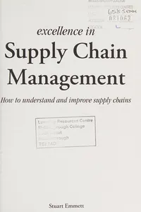 Excellence in supply chain management