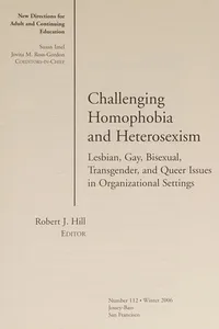 Challenging homophobia and heterosexism