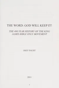 The Word : God will keep it