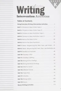 Everyday writing intervention activities