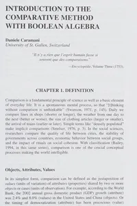 Introduction to the comparative method with Boolean algebra