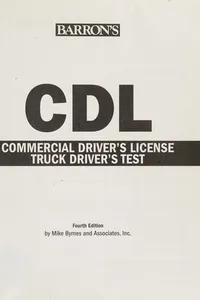 Barron's CDL commercial driver's license truck driver's test