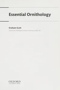 Essential ornithology