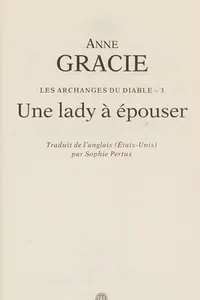 Une lady à épouser