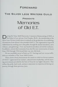 Memories of Old E.T.