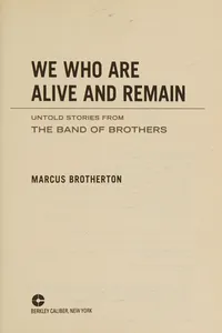 Capa de We Who Are Alive and Remain