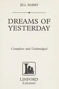 Dreams of yesterday