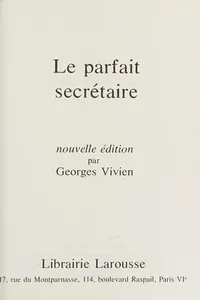 Le parfait secrétaire