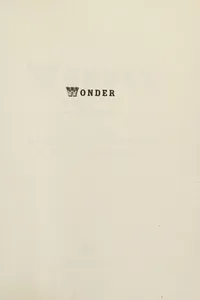 Capa de Wonder