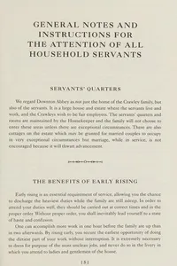 Downton Abbey rules for household staff