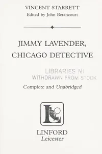 Jimmy Lavender, Chicago detective