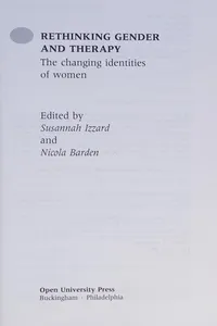 Rethinking gender and therapy