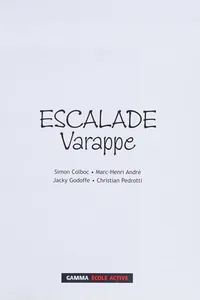 Escalade, varappe